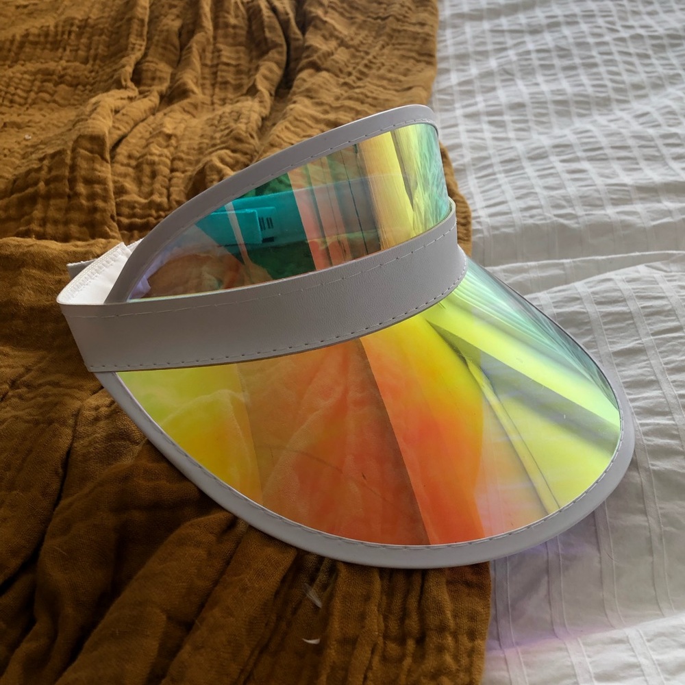 White Adjustable Band Visor - Picture 7 of 7